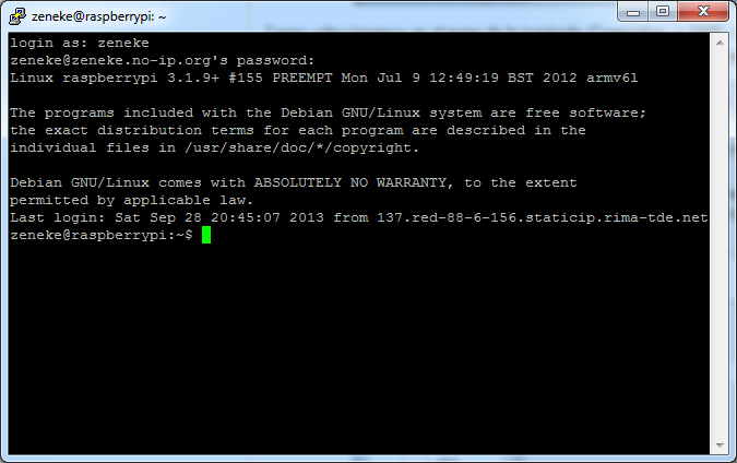 Configuracion putty